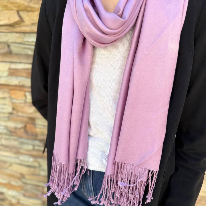 Maison Unik Accessoires - Wholesale Scarf - Women's - Solid satin stole – 100% viscose – 70x180 cm -women2