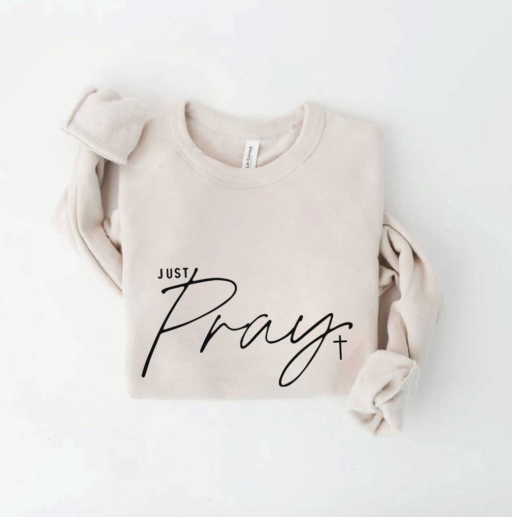 OAT COLLECTIVE - Wholesale Graphic Sweatshirt - Women's - JUST PRAY  Graphic Sweatshirt2