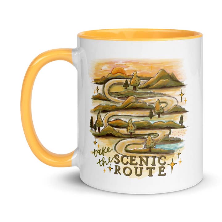 Natursköna rutt mugg för wholesale av Painted Peony Art