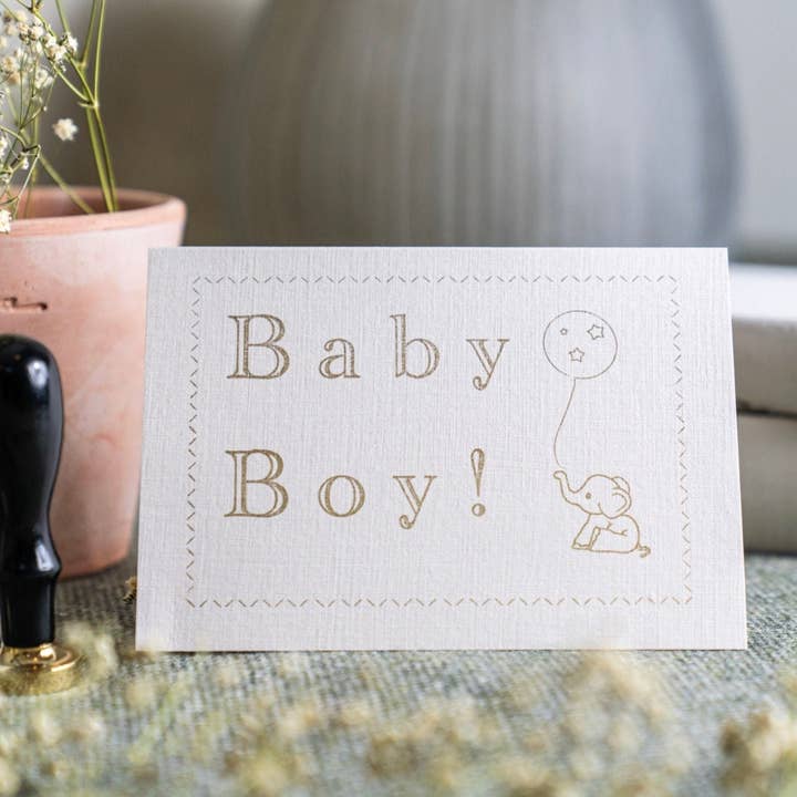 Petit garçon ! - Carte de voeux, carte bébé pour la vente par NK Luxury Cards & Paper