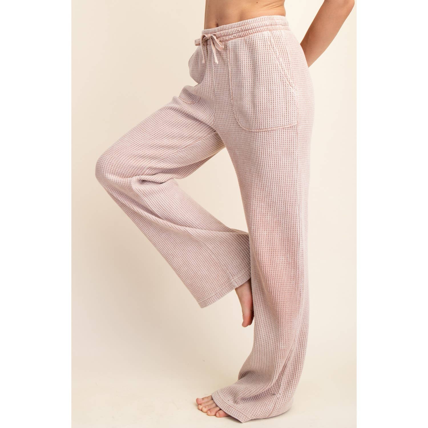 Rae Mode - Wholesale Athletic Pants - Women's - MINERAL WASHED WAFFLE STRAIGHT SWEATPANTS18