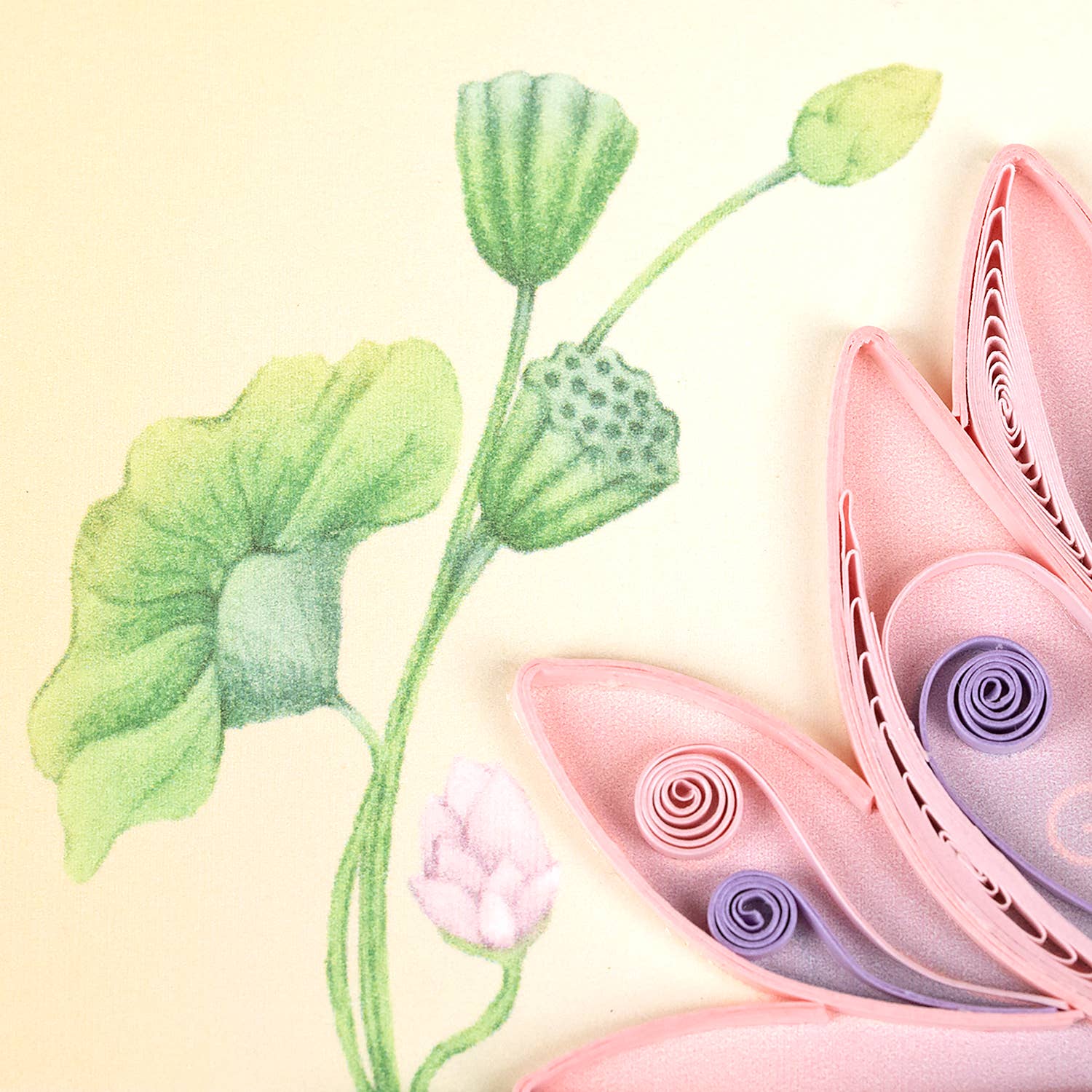 Quilling Card - Wholesale Anniversary Card - Special Anniversary Lotus Flower Card1