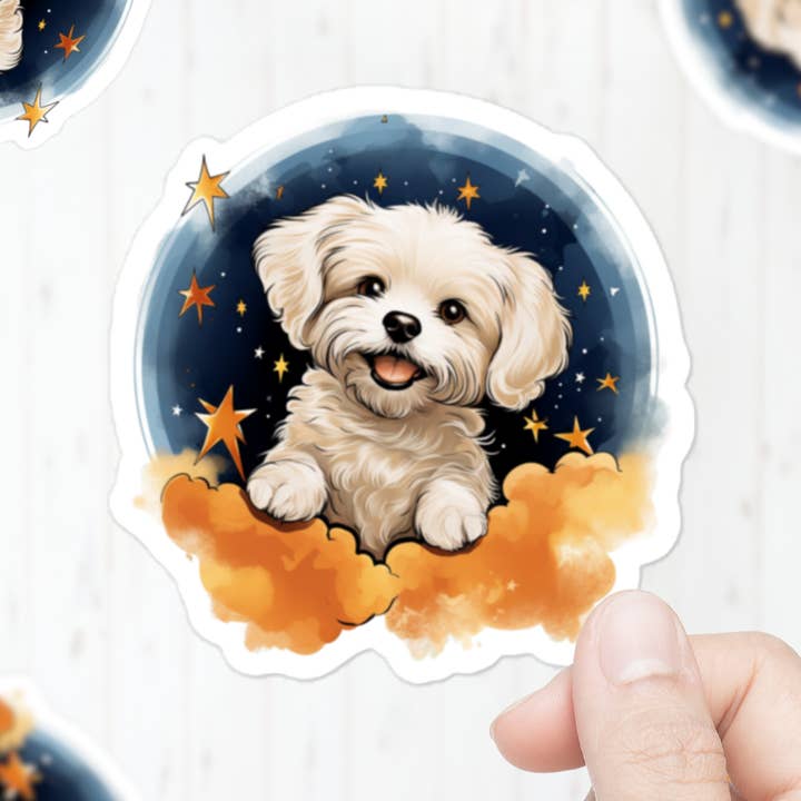 Pegatina Maltipoo | Pegatina para mascotas y perros para venta al por mayor de Mystical Clarity