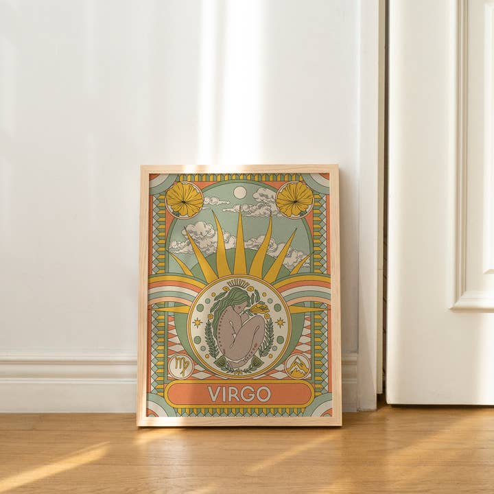 OMG Kitty - Vendita all'ingrosso Stampa artistica - Stampa artistica del segno zodiacale della Vergine, oroscopo, astrologia