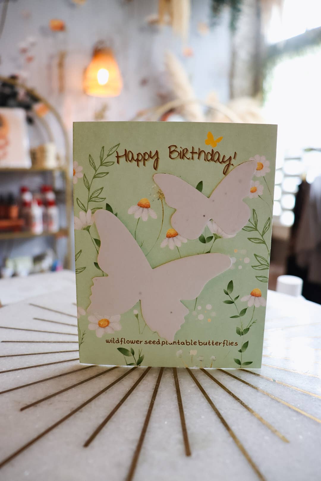 The Raven’s Edge Studio - Wholesale Verjaardagskaartje - Plantbare Vlinder Verjaardagskaart: Wildebloem Zaadpapier2