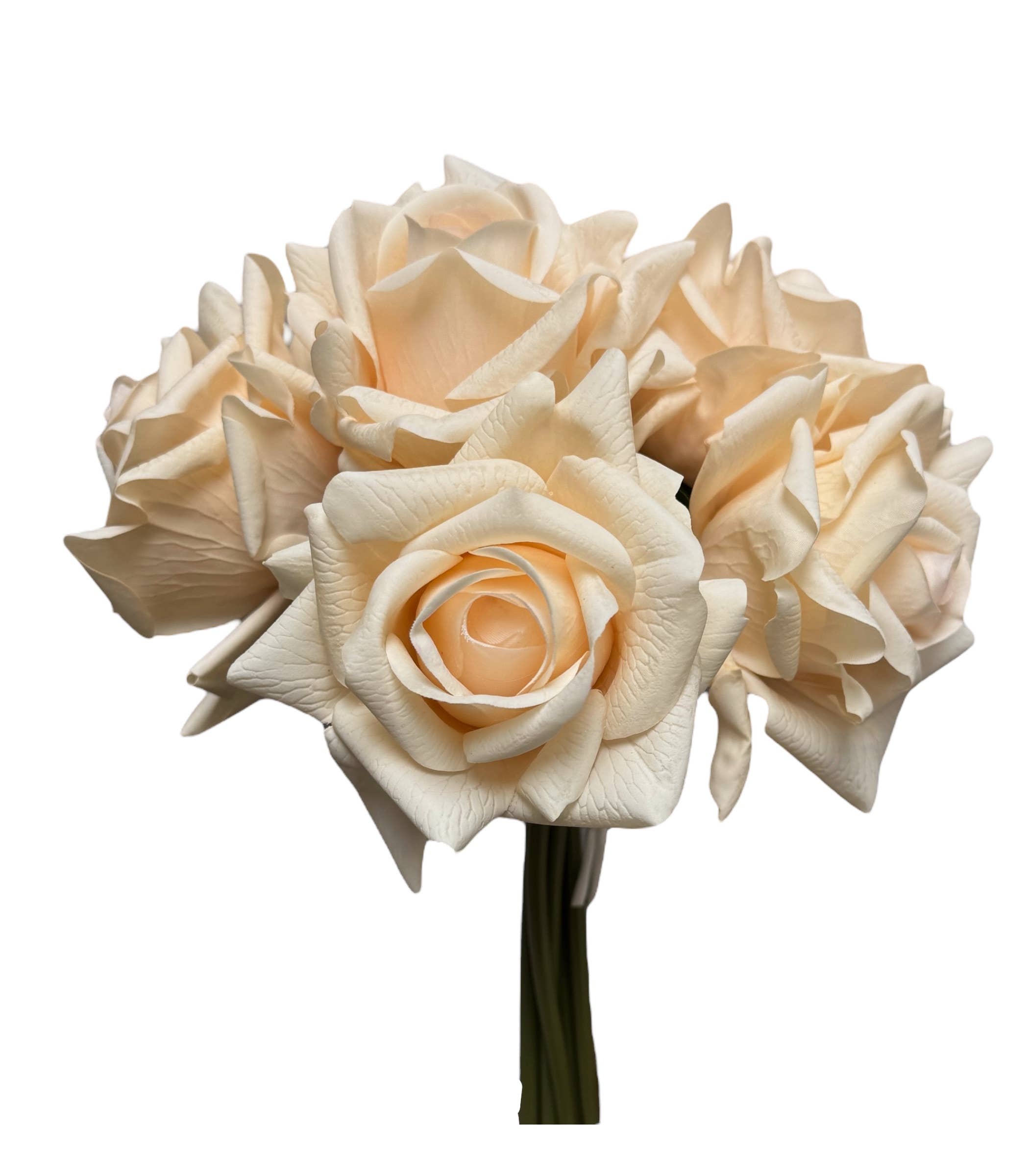 Angel Isabella - Wholesale Artificial Flowers - 10" Pack of 5 Stems-Moisturized coating Real Touch Rose10