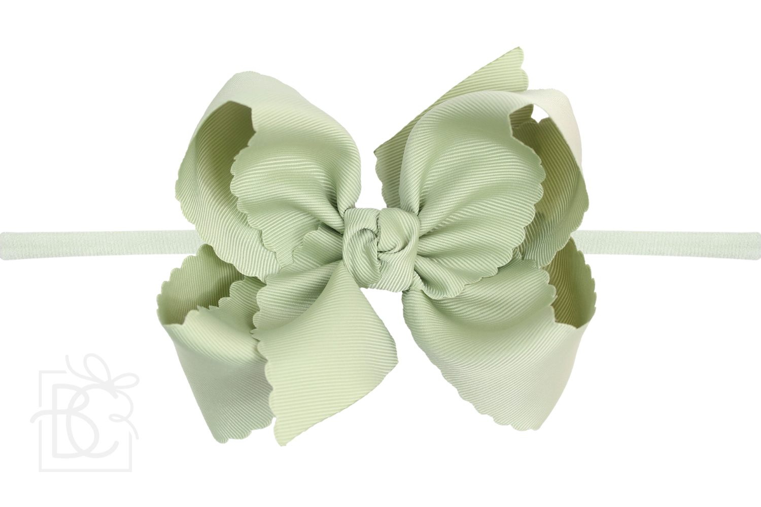 Beyond Creations, LLC - Venta al por mayor Cinta para el pelo - Niños - DIADEMA TIPO PANTIMEDIAS DE NAILON DE 1/4 PULGADAS CON LAZO EN EL BORDE FESTONEADO30