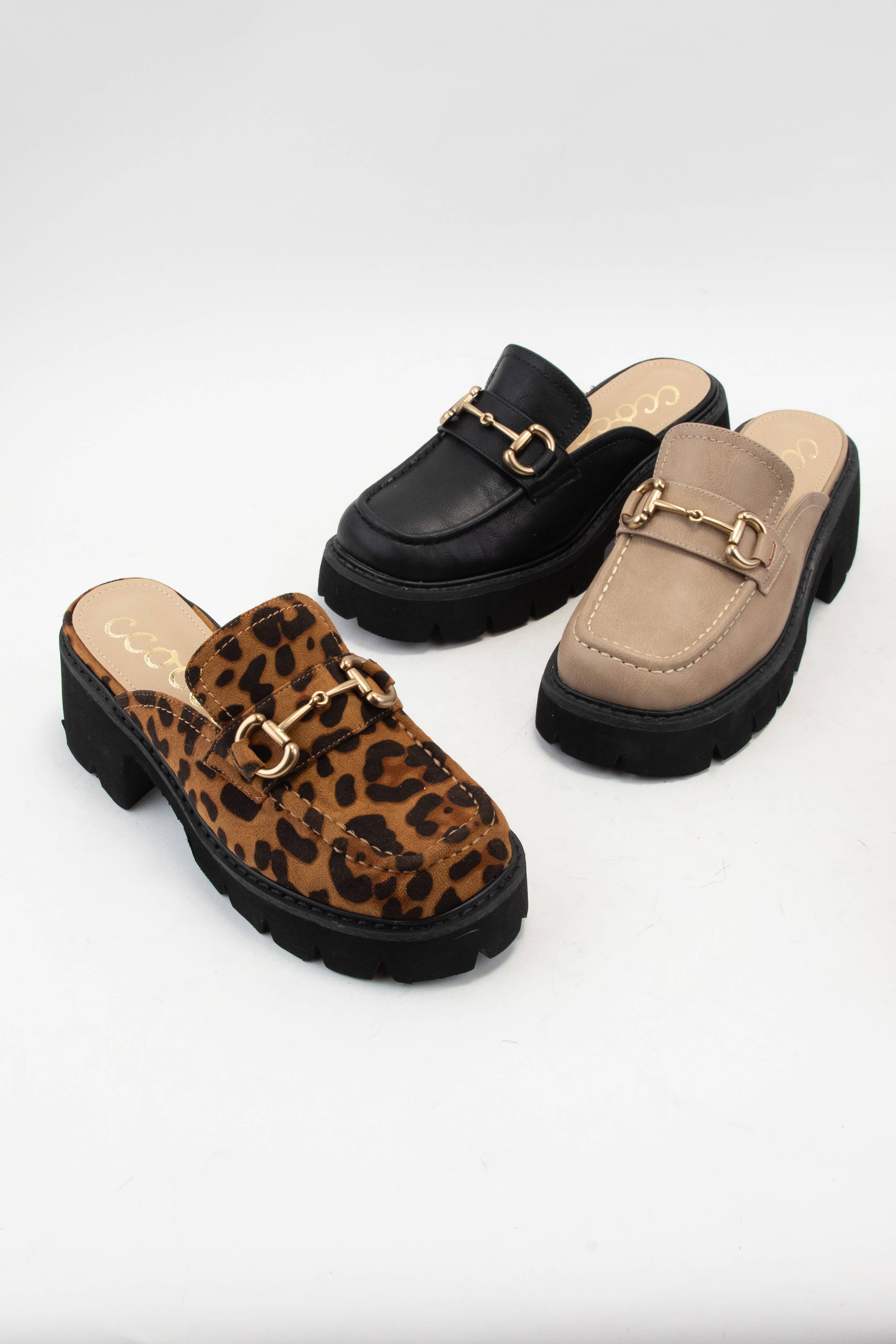 CCOCCI - Wholesale Loafers - Women's - LYNN CHUNKY PLATFORM HORSEBIT SLIP ON LOAFER MULE6