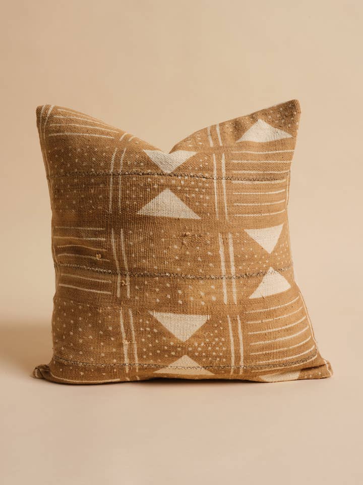 Vintage Triangles Mudcloth Pillowcase for wholesale by Jenna Bee