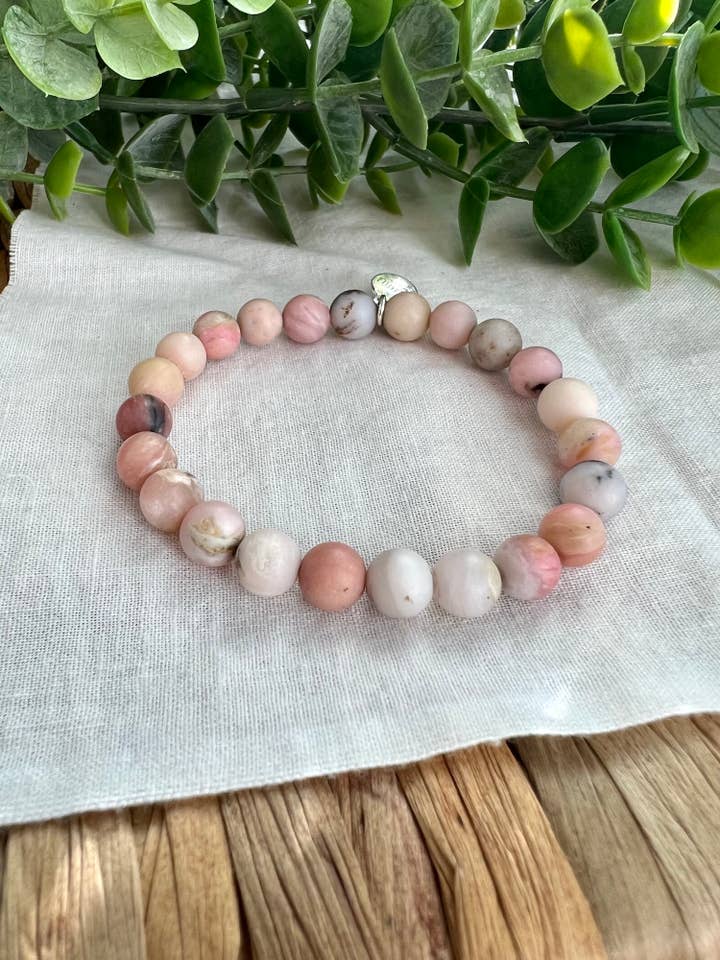 Pulsera de cristal de ópalo rosa para venta al por mayor de Lunabella Bracelets