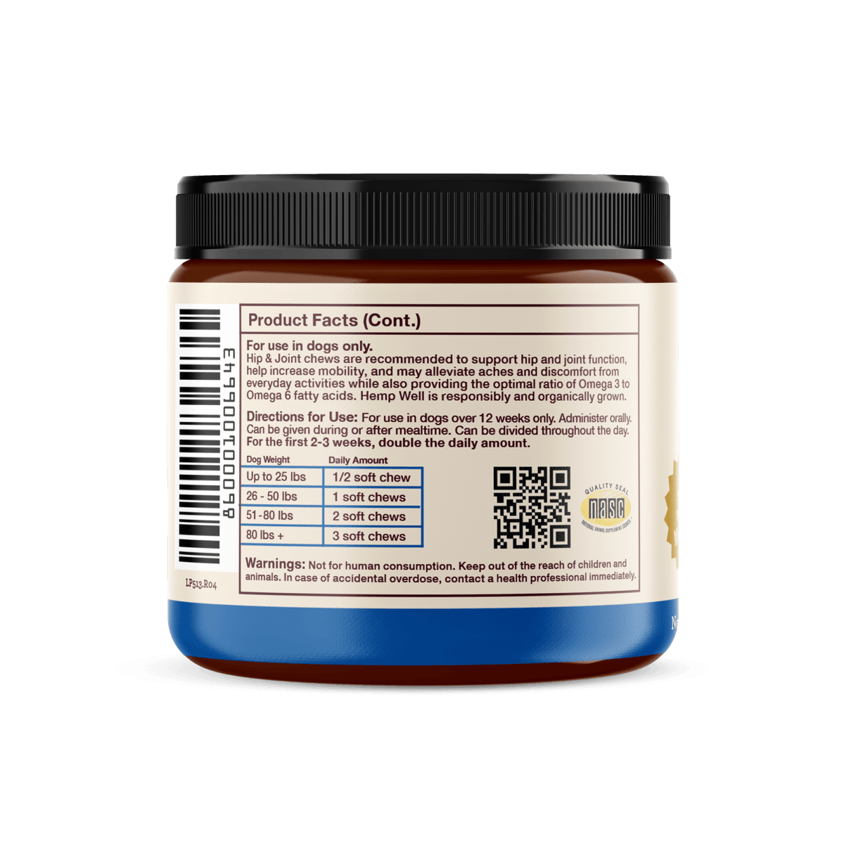 Hemp Well - Wholesale Pet Supplement - Dog - Hemp Well Hip & Joint Dog Soft Chews5