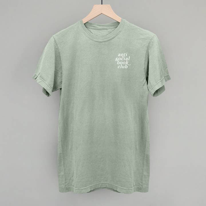 Ivy + Cloth - Wholesale Screen Printed T-Shirt - Women's - Antisocial Book Club (Left Chest)4
