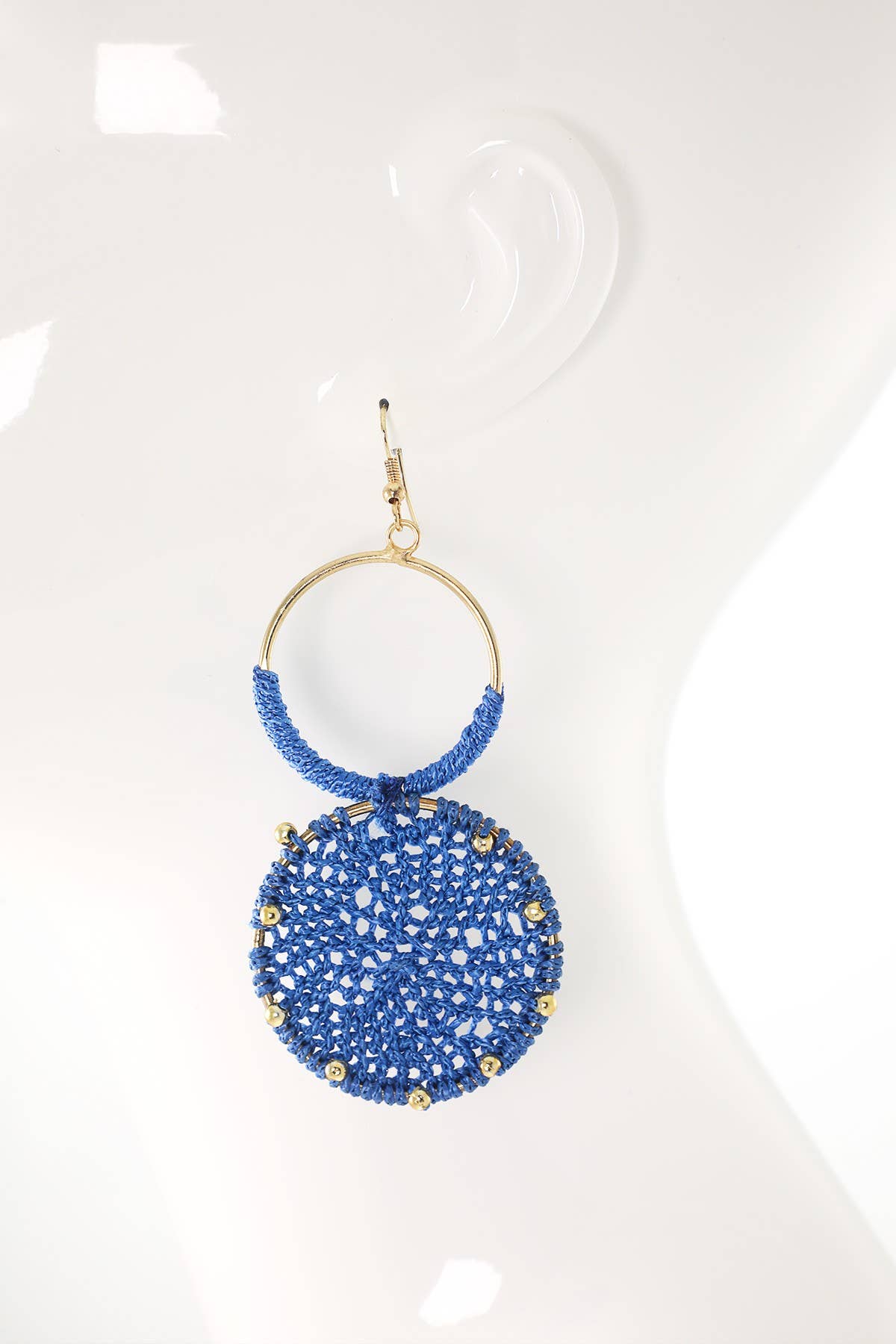 Urbanista - Wholesale Dangle Earrings - Rattan Knitted Round Tiers  Drop Earring 1