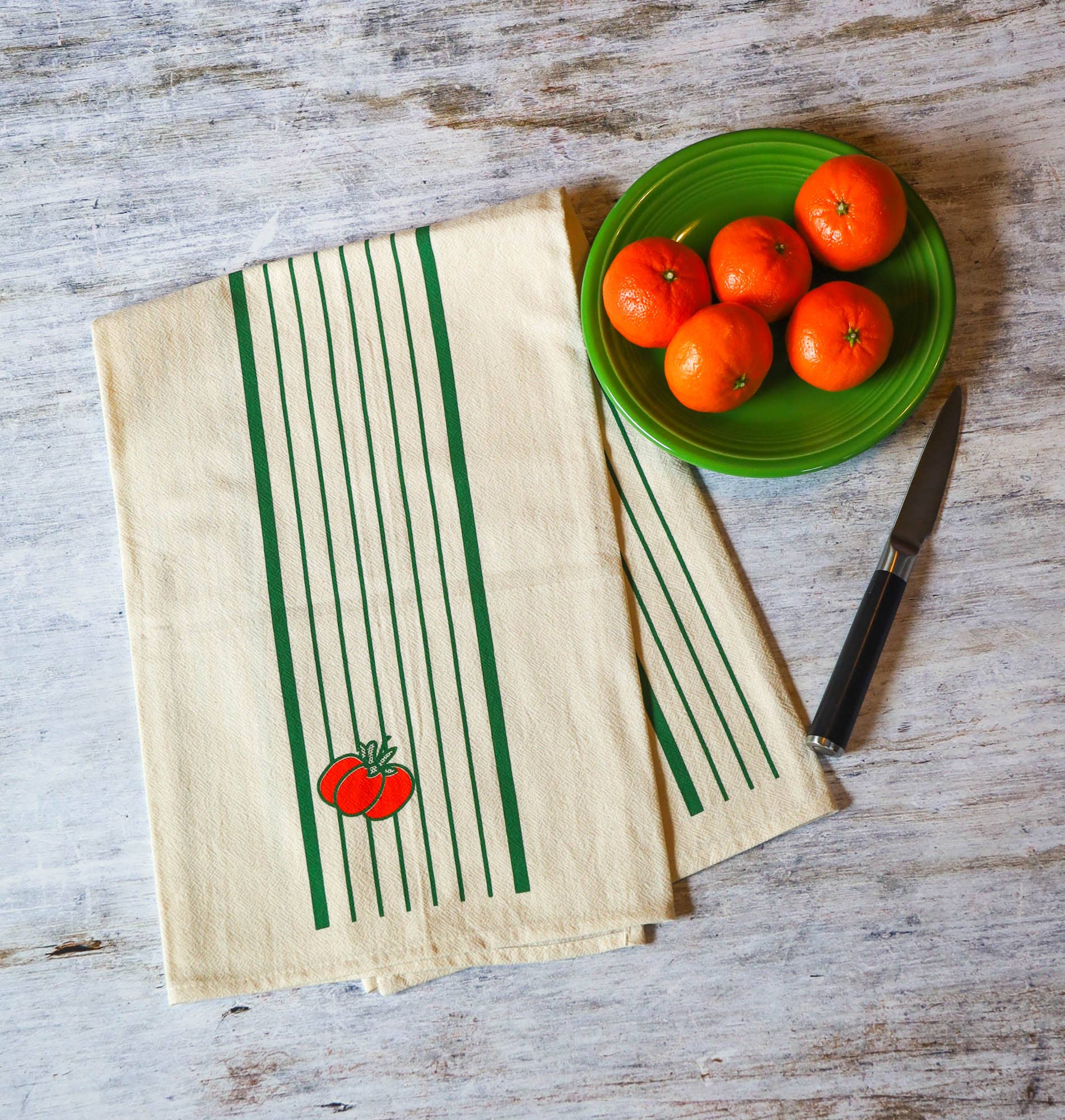 Wirtheim Poster Arts LLC - Wholesale Tea Towel - Tomato Harvest - Floursack Furoshiki Towel2