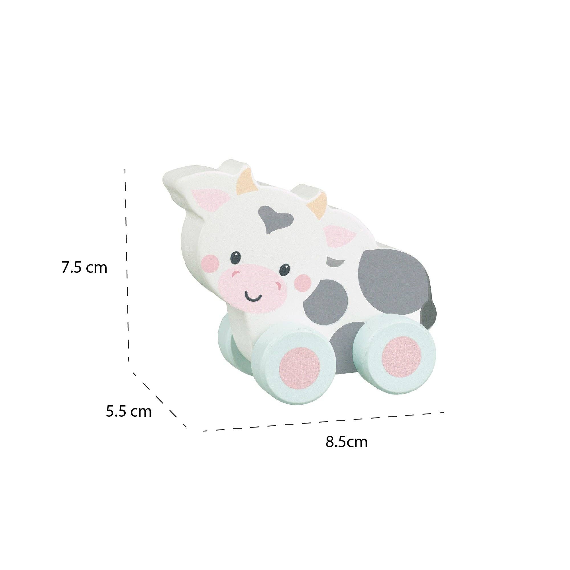 Orange Tree Toys - Vente Jouet en bois – enfant - Vache Premier Jouet à Pousser en Bois2