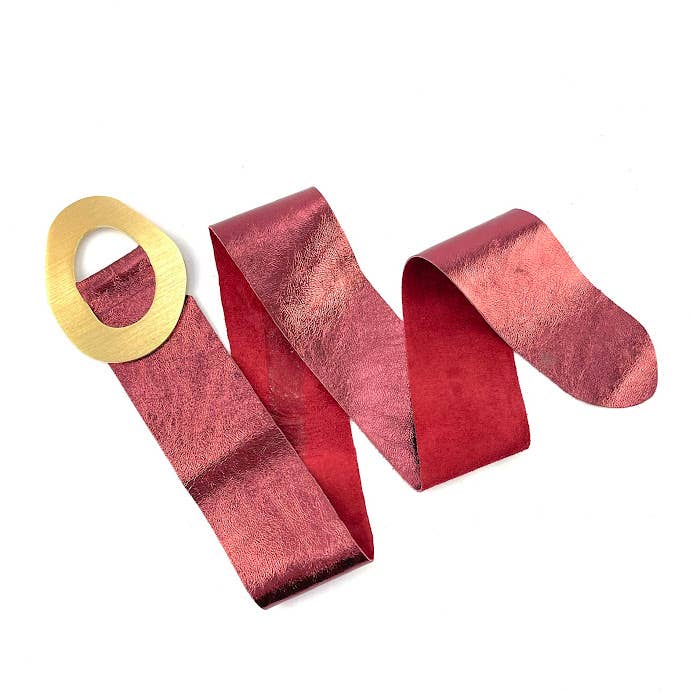 MILANO AMOUR – Großhandel Gürtel – Damen – SADE Laminatgürtel aus echtem Leder, Einheitsgröße, mit Schnalle2