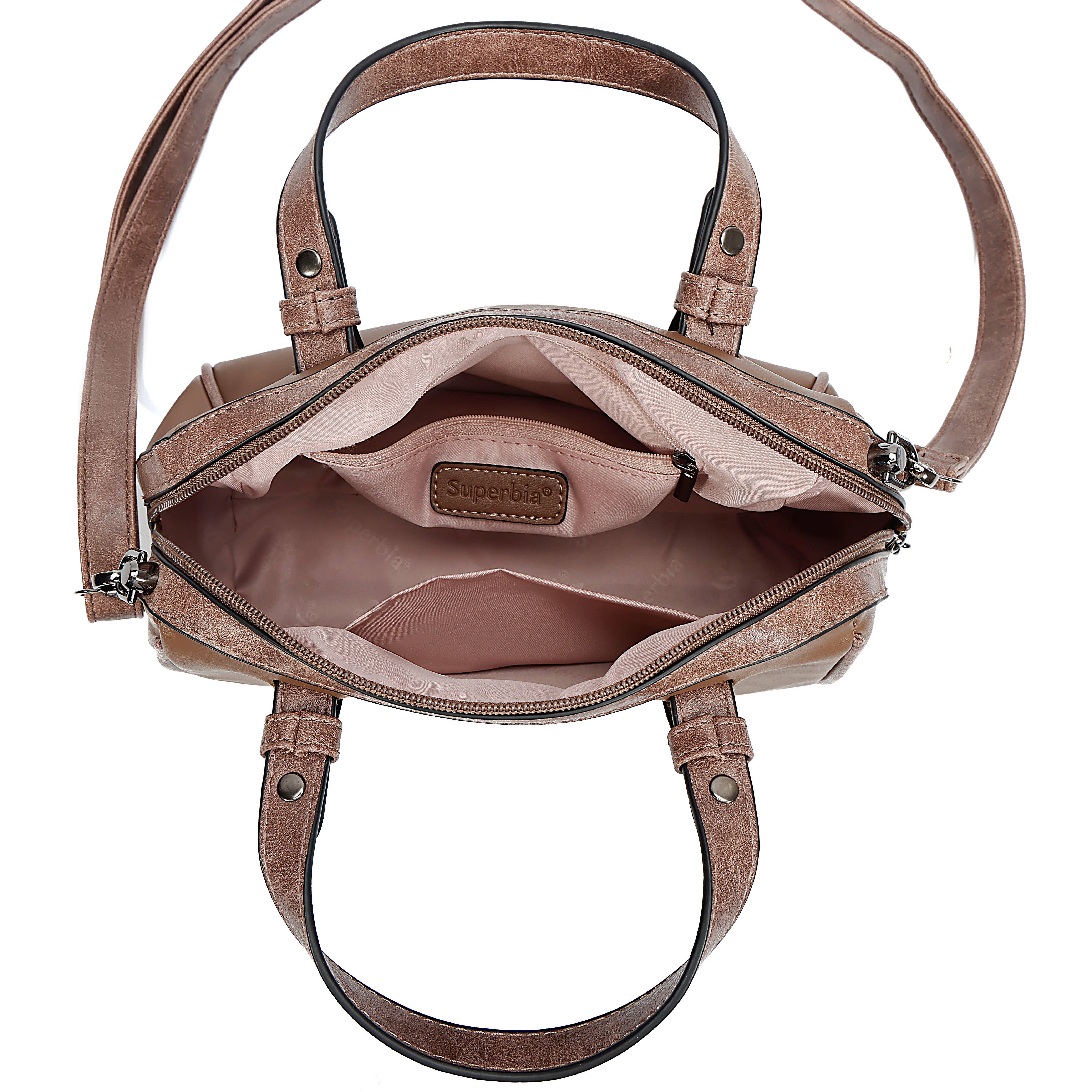 Superbia – wholesale Top handle bag – women's – Superbia Bauletto Bag with Tree Life Badge Gunmetal Hardware9