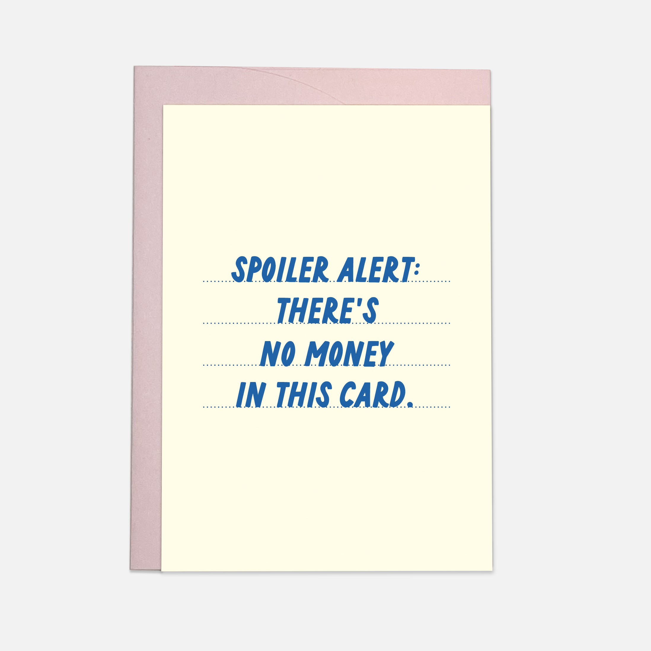 Kaart Blanche - Wholesale Everyday Greeting Card - No money inside greeting card0