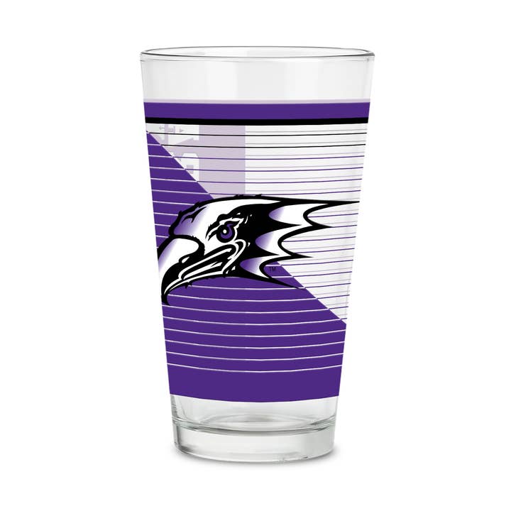 NCAA Niagara Purple Eagles16 oz Pint Glasses for wholesale by Rico Industries