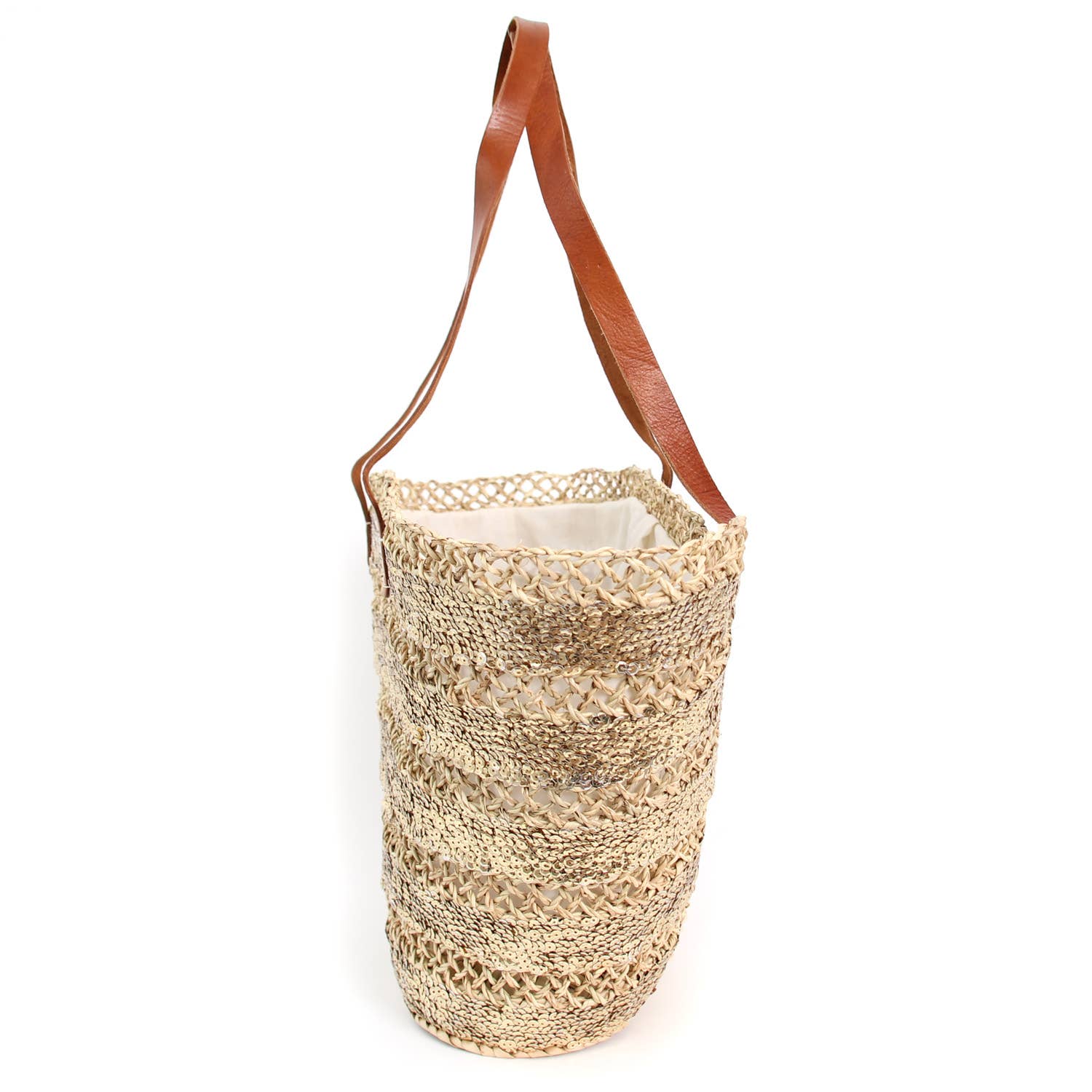 Logionline SLU - Wholesale Beach Bag - Carry Bag, Sequins, Leather Handles with Lining9