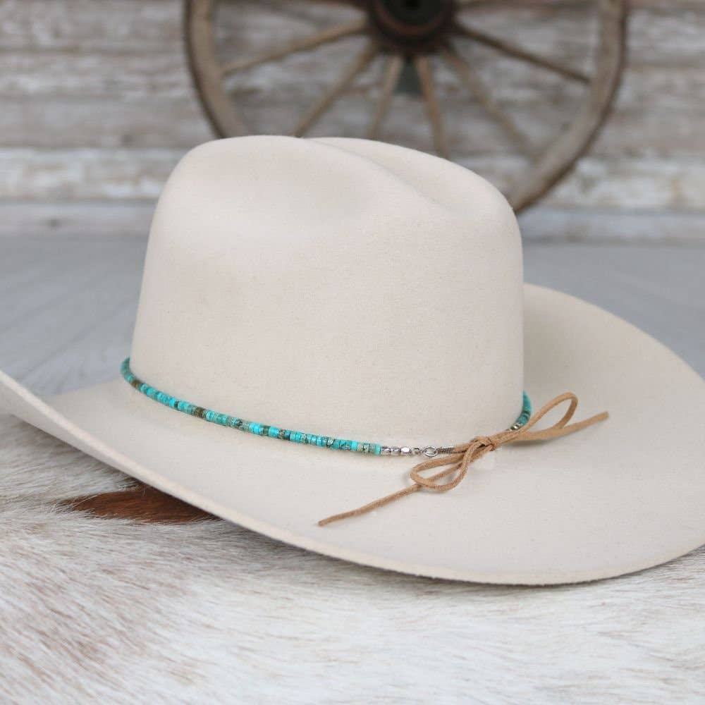 Willow Lane Hat Co. - Vente Accessoire pour chapeau – femme - Bracelet à chapeau en pierre turquoise3