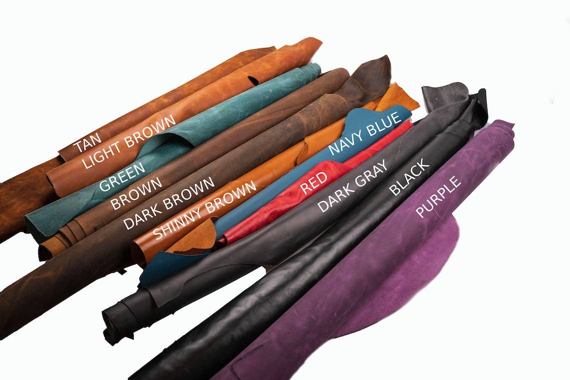 Lupinny Leather - Wholesale Craft Supplies - FULL GRAIN Oil Tanned GENUINE Leather Parts, Pieces, Sheets7
