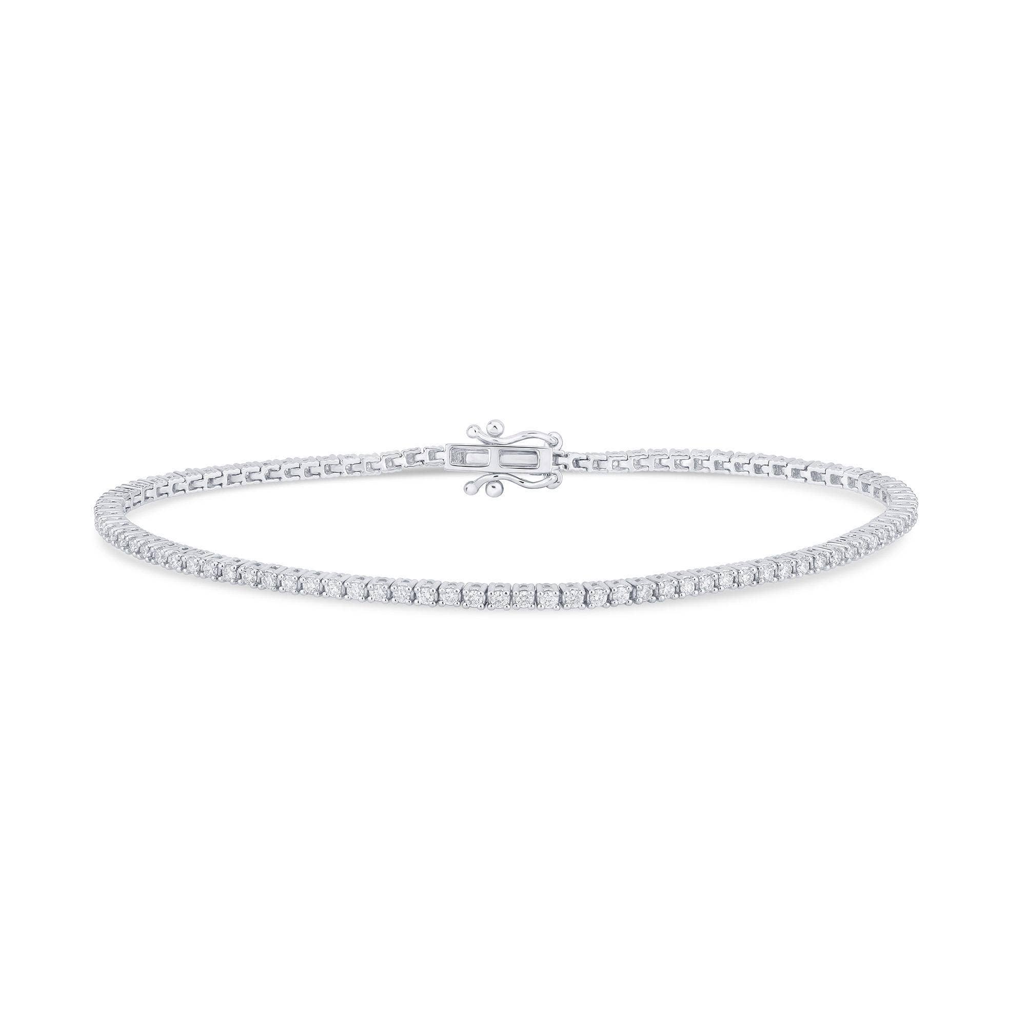 White Rock - Wholesale Tennis Bracelet - Certified 1.00 CTW Vs Lab Grown Tennis Bracelet 10K Gold1