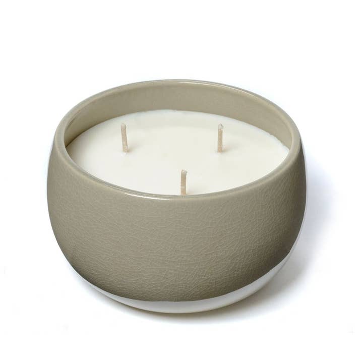 Kerzenkeramik glasiertes Leinen - Nr. 6 "Rêverie du Soir" für den Großhandel von Les Choses Simples