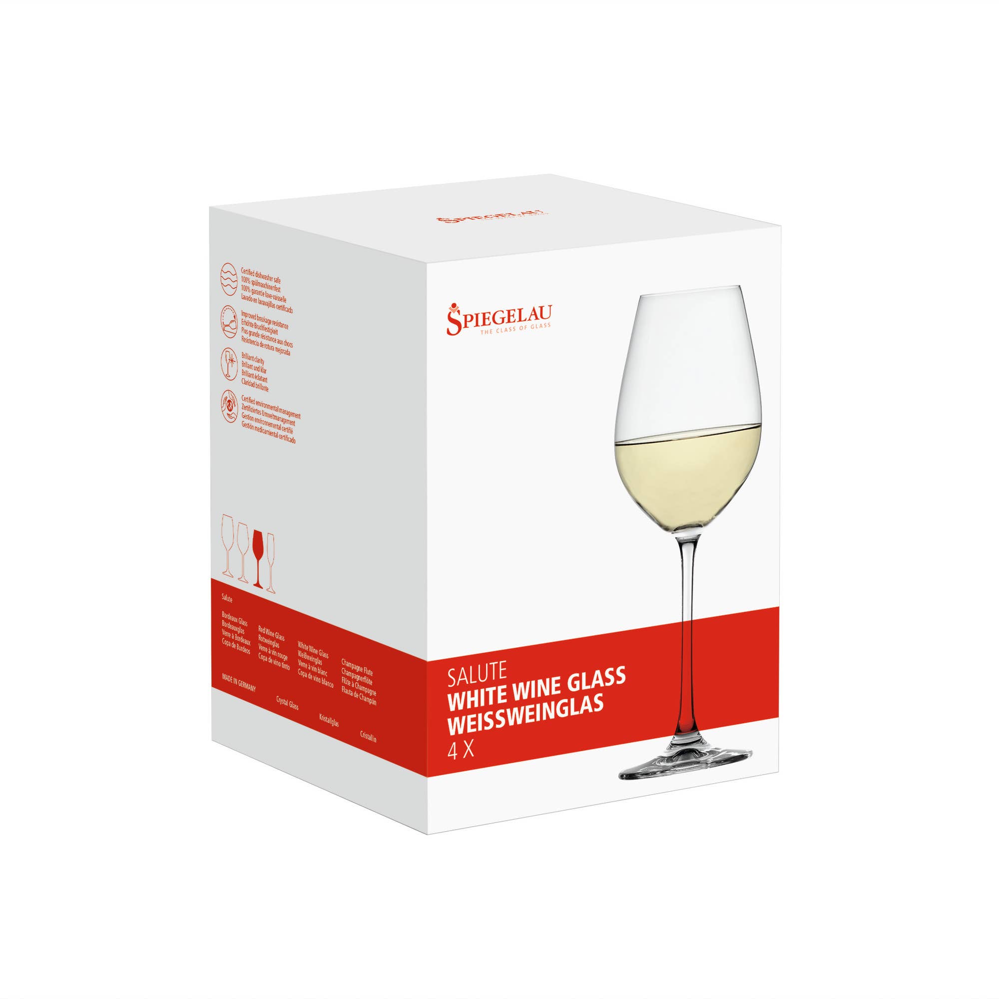 Spiegelau - Wholesale Wine Glass - Salute High Stemmed Crystal White Wine Glasses Set of 41