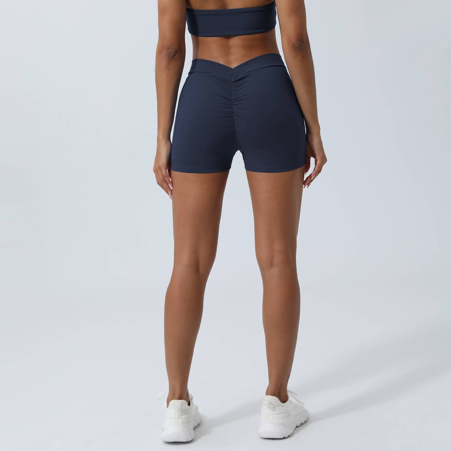 Sodalemon - Wholesale Athletic Shorts - Women's - Women V-Cross Waist Butt Lifting Yoga Shorts5