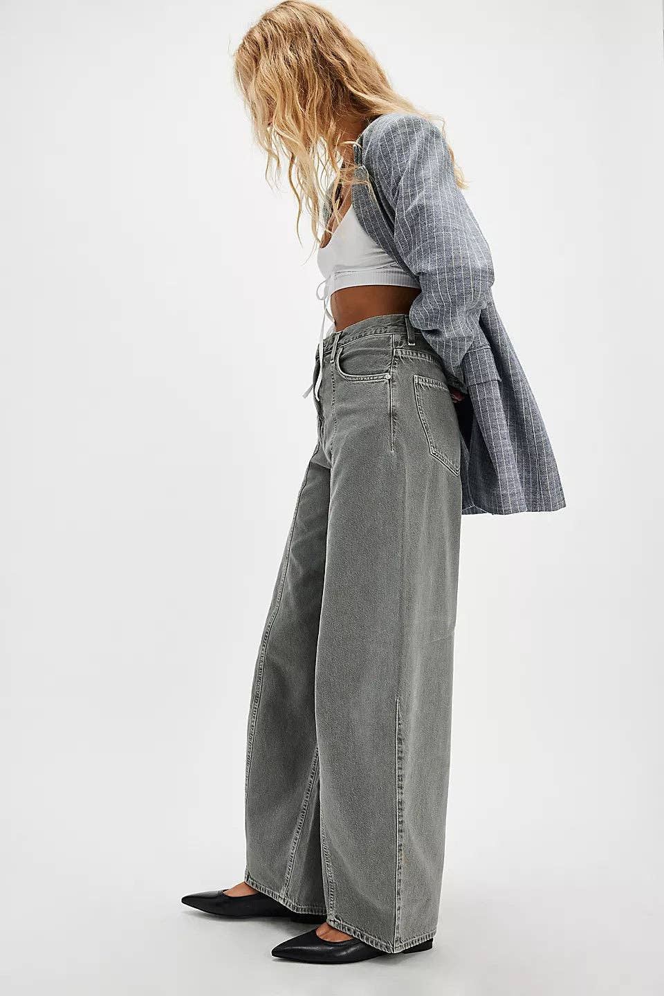 Dipped Shop - Wholesale Jeans - Women's - High Waist Denim Pant Washed Loose Jeans DPP30165