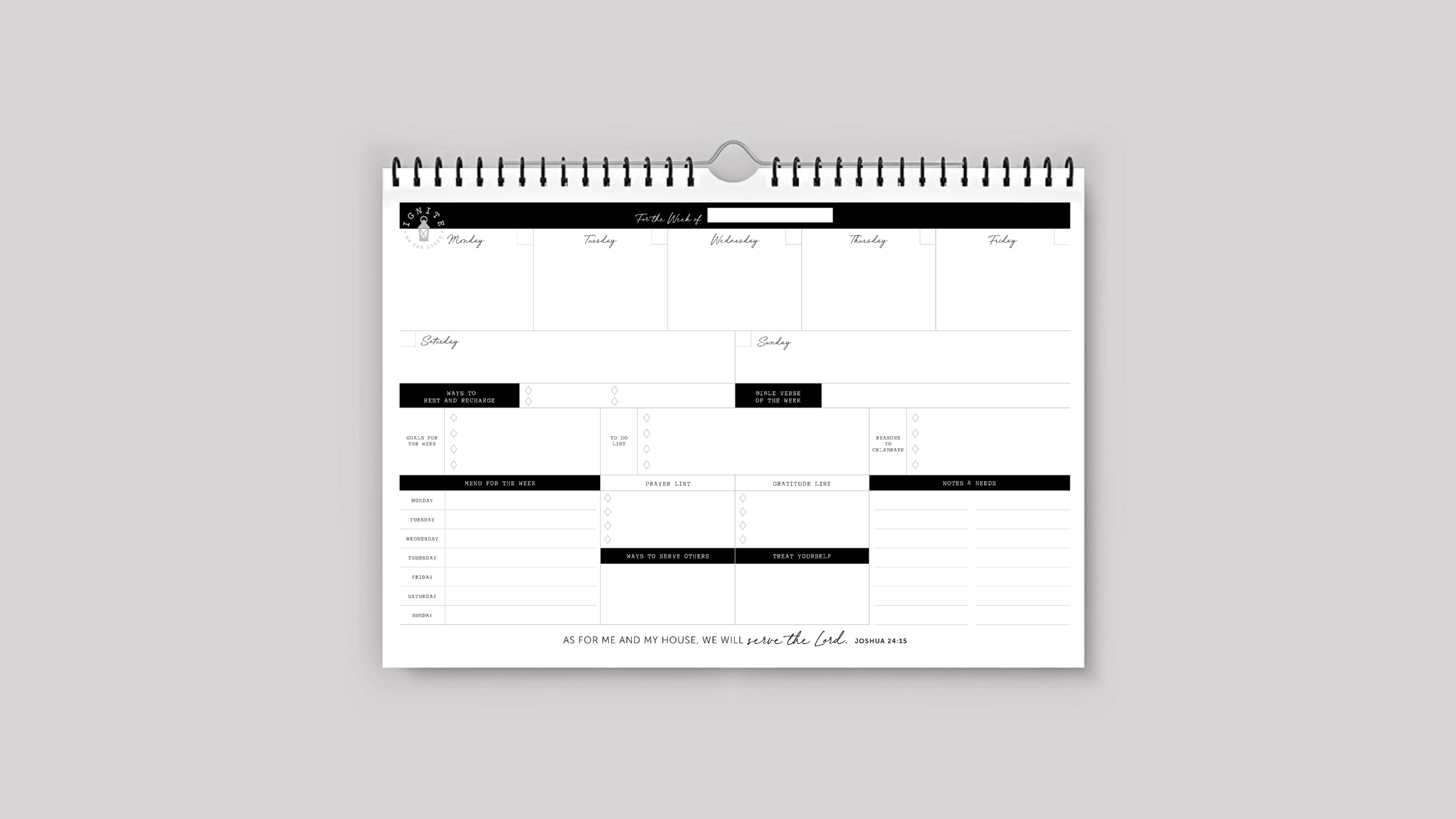 Ignite: Be the Light – Calendário por atacado – Calendário de intenção do Ignite1