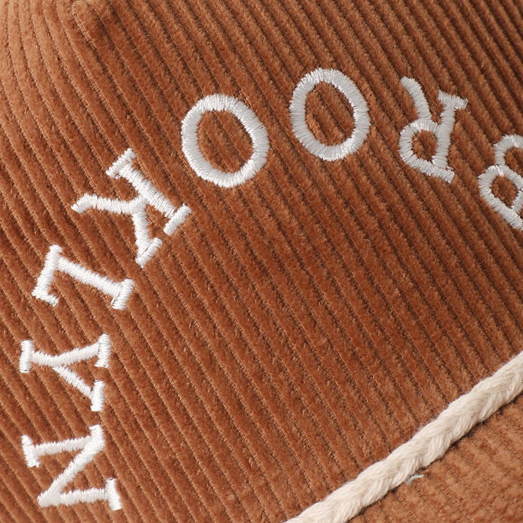 CORDUROY 3003 Cappello Ricamato in Velluto a Coste Personalizzato - La Tua Città e Stato in vendita all'ingrosso su Faire5