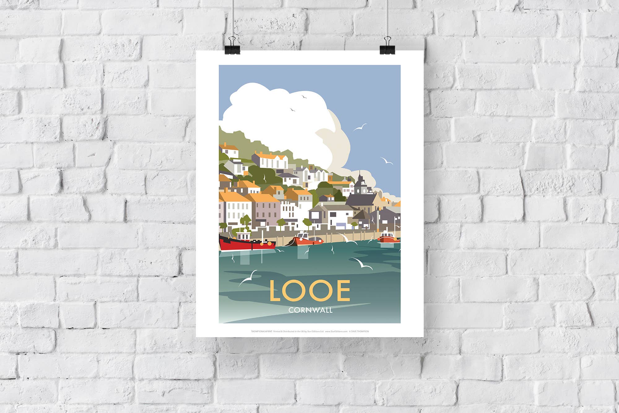 Star Editions – wholesale Art print – Looe By Artist Dave Thompson - 11X14” Premium Art Print2