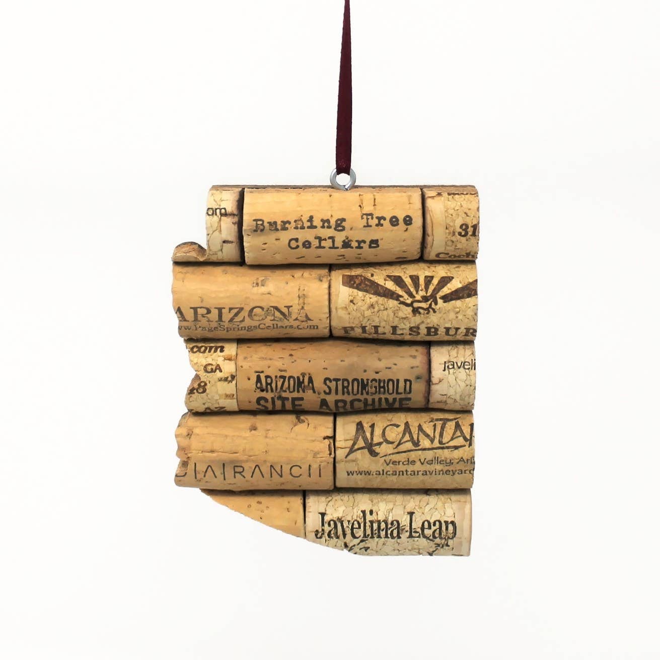 Desert Coastal Studios - Wholesale Ornament - Pick Your State Wine Cork Ornament - Gift for Wine Lover31
