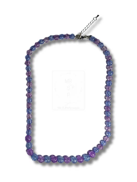 Collana scintillante in viola e blu – fatta a mano per la vendita all'ingrosso da parte di Mr.S.Perlenoase