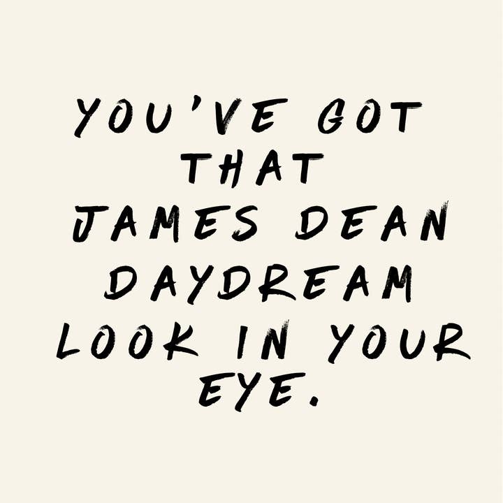 Blue Iris Designs Co – Engroshandel Kunsttryk – James Dean Daydream Taylor Swift Udskriv sangtekster