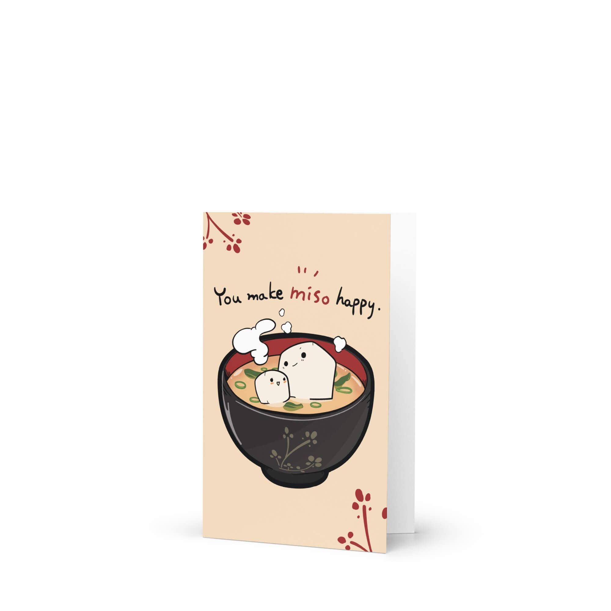 Cute Asian Cards - Vendita all'ingrosso Biglietti d'amore - Mi fai Miso Felice | Divertente Biglietto di Auguri con Zuppa di Miso per Amore o Compleanni7