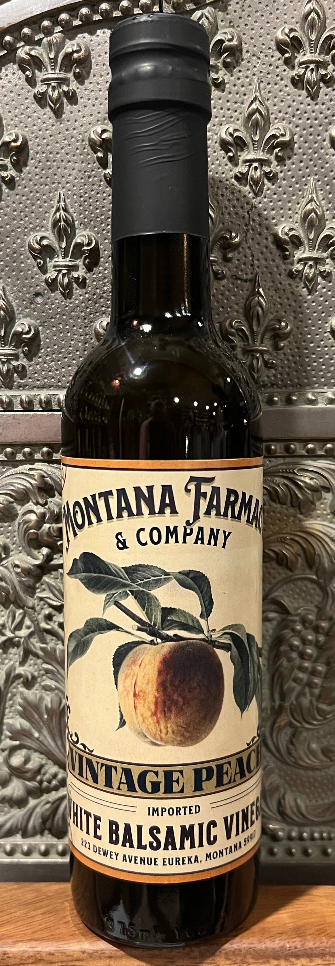 Montana Farmacy - Wholesale Vinegar - Vintage Peach Farmstead White Balsamic Vinegar 375 ml1