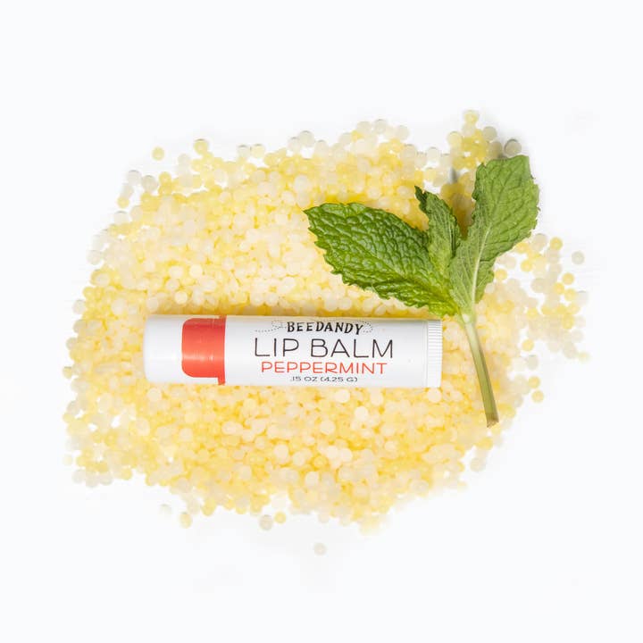 Lip Balm, Peppermint, all natural, .15 oz tube for wholesale by Beedandy