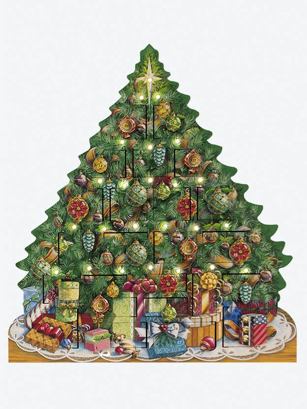 Byers' Choice Ltd. Musical Advent Tree w/ Lights MLC26 for wholesale by Byers Choice