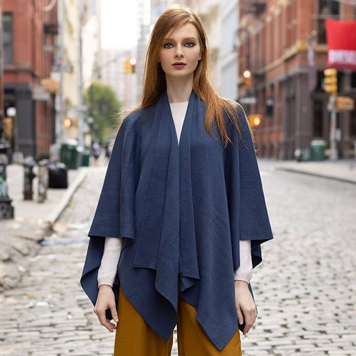 Fashion City - Wholesale Kimono - Women's - Women's Solid Ruana with Shoulder Strap11