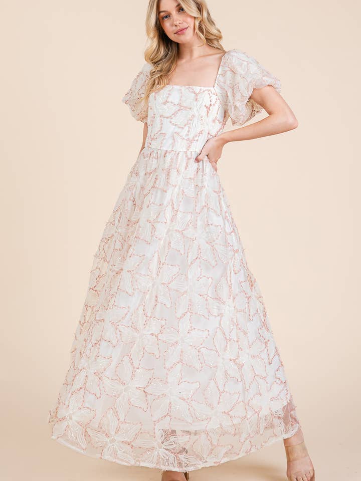 Sequin Mesh Maxi Dress, MD51651 for wholesale by GeeGee x Lovelo