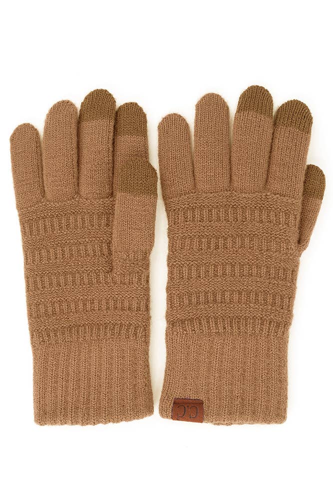 Hana - Vendita all'ingrosso Guanti - Donna - Guanto in maglia a coste tinta unita C.C10