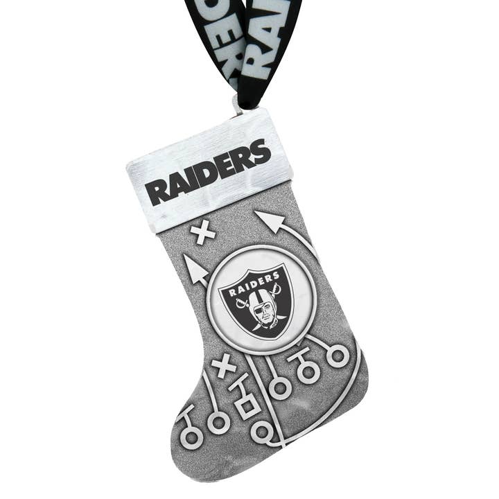 Wendell August - Wholesale Ornament - NFL Las Vegas Raiders Playbook Stocking Ornament