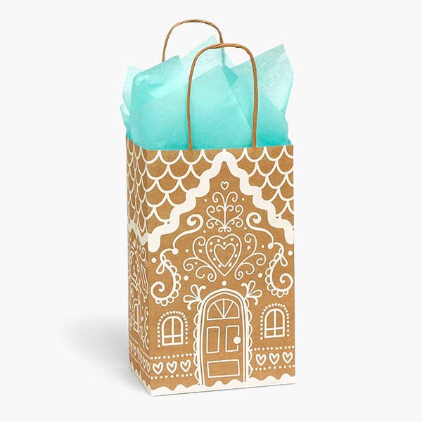 Nashville Wraps - Wholesale Gift Bag - Gingerbread Cottage Paper Retail Gift Bags