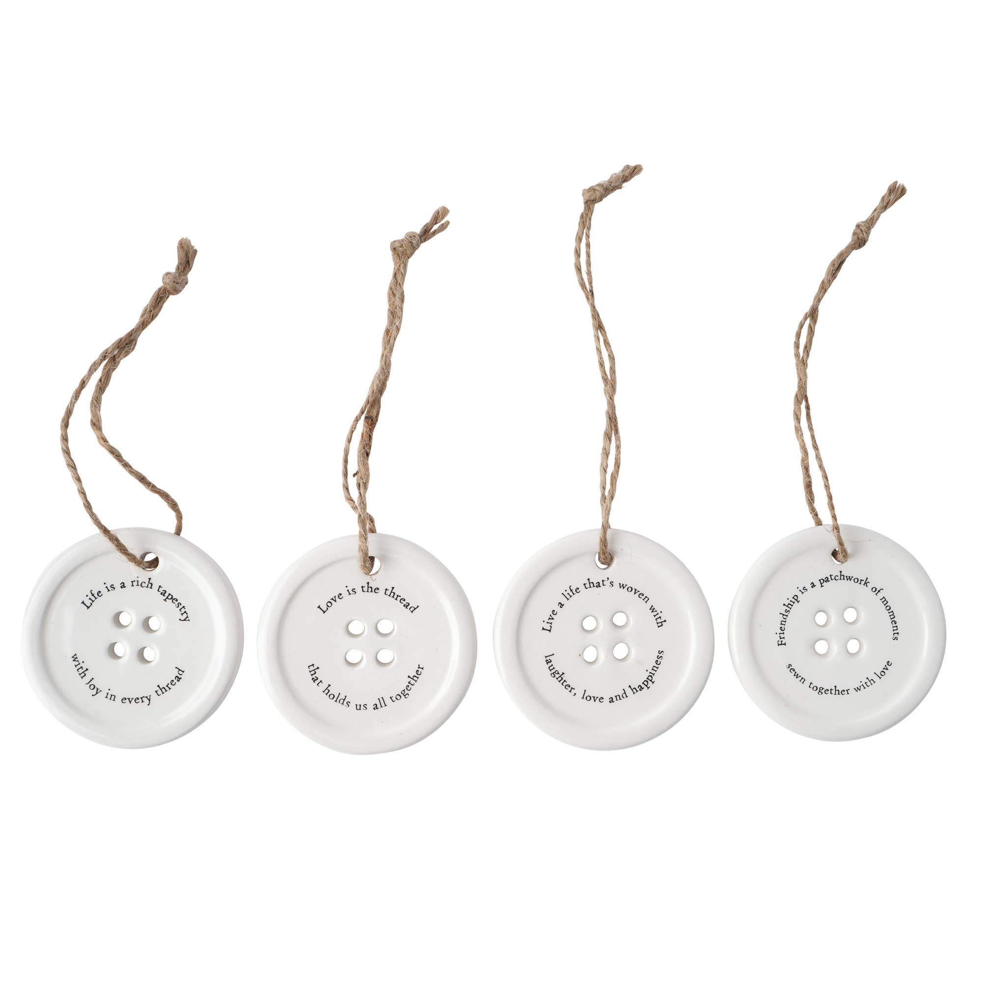 CGB Giftware - Vente Lots de décorations - Envoyez avec amour 8 suspensions à boutons assortis dans un plat2