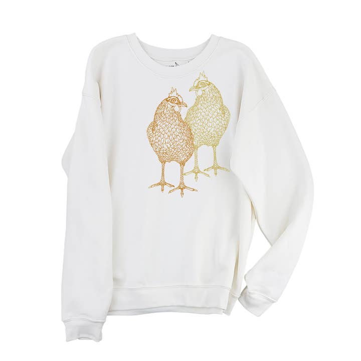 Sweatshirt surdimensionné Chickens Ollie pour la vente par Supermaggie @ Faire