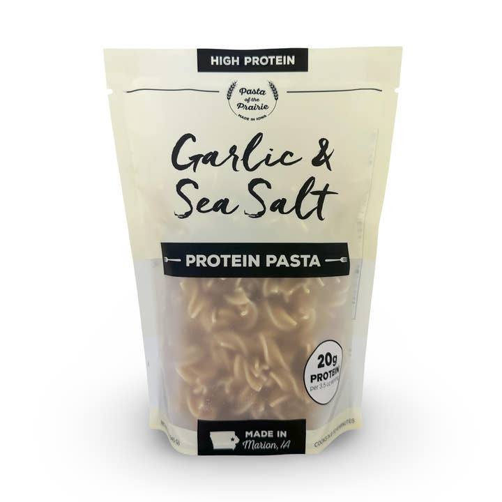 Garlic & Sea Salt High Protein Pasta for wholesale by Pasta of the Prairie