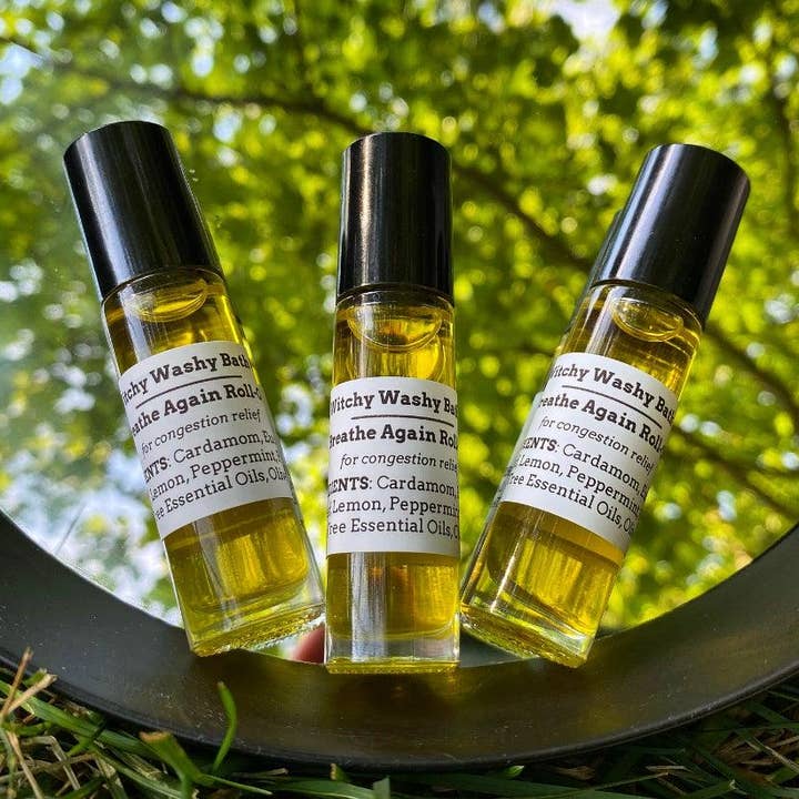 Olio essenziale Breathe Again Roll-On per la vendita all'ingrosso da parte di Witchy Washy Bath ®